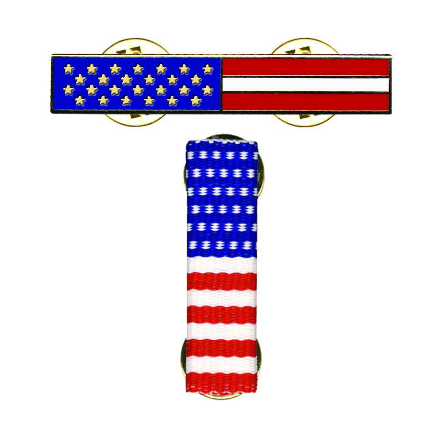 First Class Rectangular Flag Pin