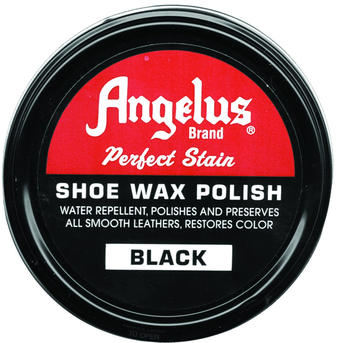 Angelus Black Shoe Wax Polish (2.6 oz)
